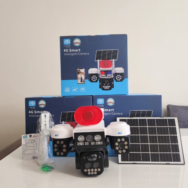 O-kam Okam 5051 3 LENS 3 KAMERA 10X OPTİK ZOOM 4G GÜNEŞ ENERJİLİ SOLAR PTZ GÜVENLİK KAMERASI