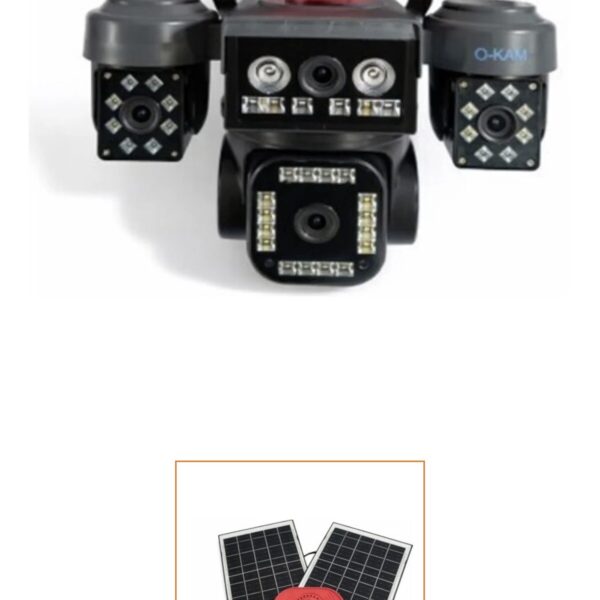 O-Kam Ok-337 Premium 4G 4 Lens AOV Solar Çift Panel Çakarli Sirenli